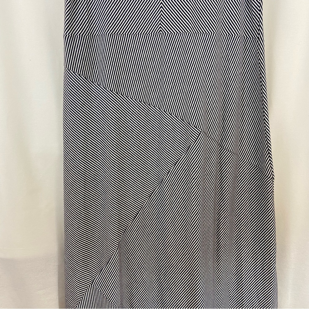 Talbot’s Pieced Navy and White Striped Tank Maxi Dress Size Petite Medium - Picture 6 of 8